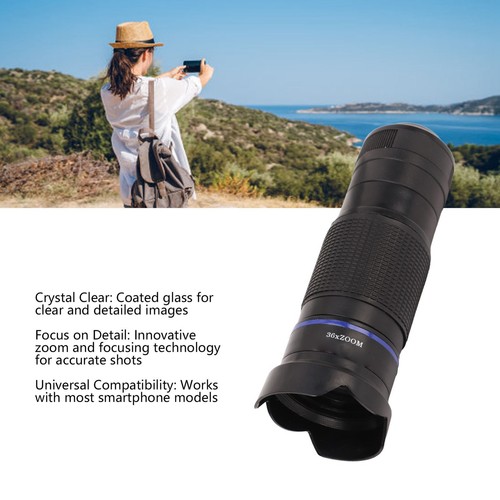 36x Monokular-Teleskop HD-Telefon-Teleobjektiv Zoom-Kameraobjektiv-Adapter C SA - Zdjęcie 21 z 22