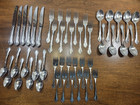 46ps Oneida Ltd MANSFIELD AMADEUS WM A Rogers Deluxe Stainless Fork Knife Spoons
