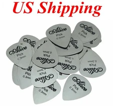 30x Alice Guitar Picks Stainless Steel Plectrum Plectrums with 0.3mm Thickness