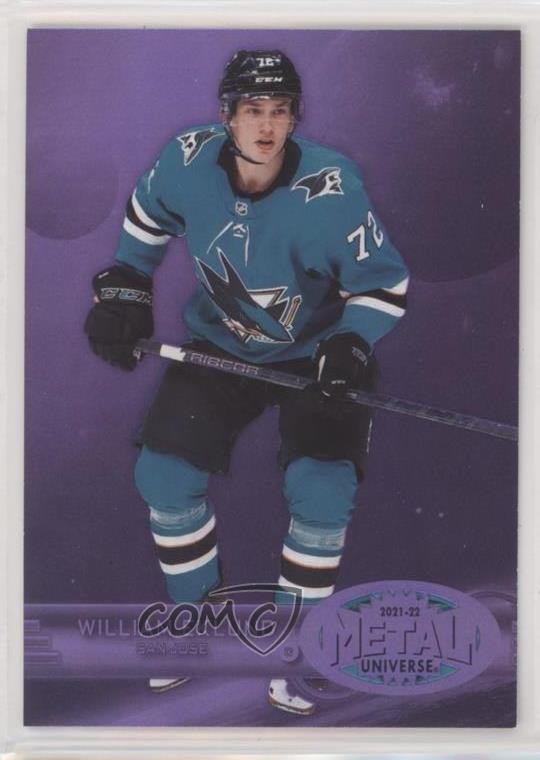 2021-22 Skybox Metal Universe Purple Spectrum /199 William Eklund #R-9 Rookie RC
