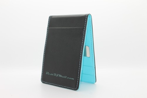 HQ Mens Womens Money Clip Leather Wallet Ultra Slim Credit Card Holder Pouch - Picture 13 of 13