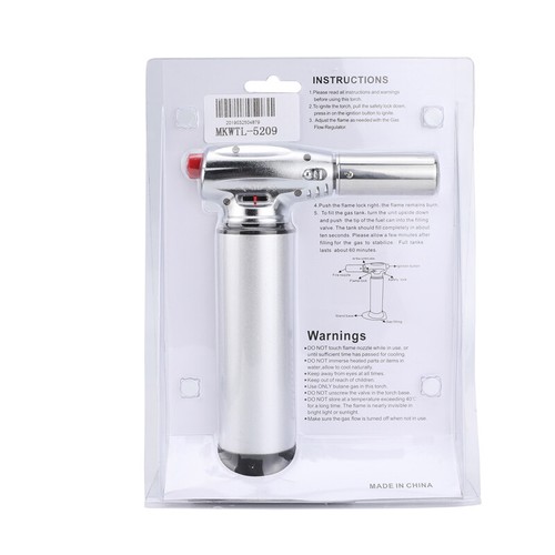 Soplete de gas butano encendedor cocina reposteria recargable llama ajustable US - Bild 25 von 39