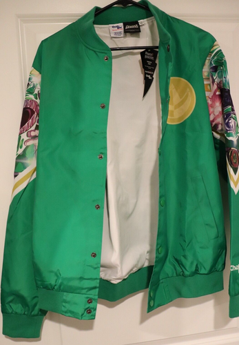 CHALK LINE POWER RANGERS TOMMY GREEN RANGER FANIMATION SATIN JACKET SIZE M NEW - Picture 6 of 14