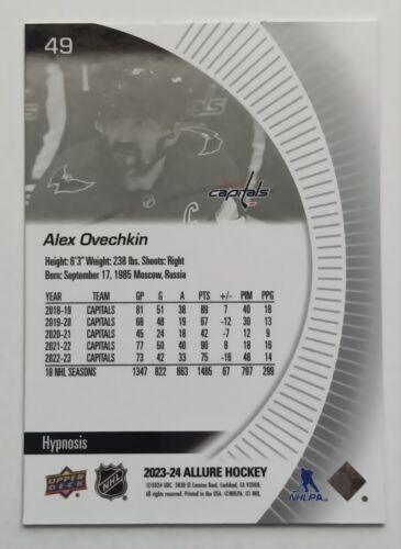 2023-24 UD Allure Hypnosis SSP Alex Ovechkin Washington Capitals - Picture 2 of 2