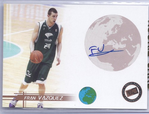 2005 Press Pass Basketball Fran Vazquez Unicaja Malaga Autographed Card  - Picture 1 of 2