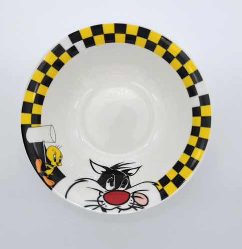 Tweety Bird and Sylvester Soup Cereal Bowl 6.5" Looney Tunes Gibson - 第 1/3 張圖片
