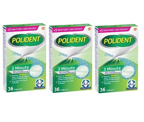 * 3 x Polident Denture Cleanser 36 Tablets - Bild 1 von 2