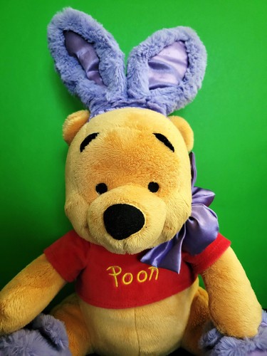Winnie Puuh Ostern Plüsch Disney Store exklusive lila Hasenohren Hausschuhe - Bild 2 von 4