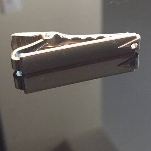 Victorian Design Silver Tone Tie Bar , Tack, with Diamond , Great Gift  - Picture 1 of 4