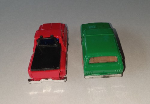 Camiones de juguete Chevy 4x4 vintage Kidco 1:64 verde Ford Bronco y hechos en Hong Kong - Imagen 3 de 8