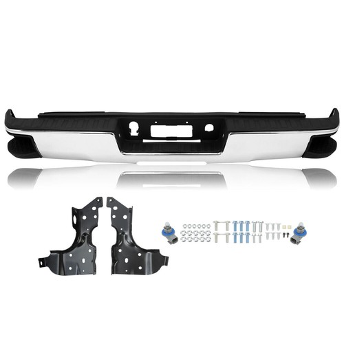 Rear Bumper W/O Sensor Hole & W/Sensor Hole For 14 15-19 Chevy Silverado Sierra - Picture 3 of 40