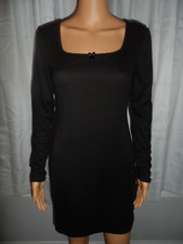 Cute See You Monday size L black ribbed long sleeve little black dress juniors