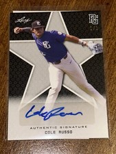 COLE RUSSO 2020 Leaf Perfect Game BLACK BLANK BACK AUTOGRAPH #1/1 UCF KNIGHTS