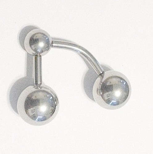 PRINCE ALBERT FRONTAL 1/2" BALL DROP 10g 5/8" Length Surgical Steel Barbell. - Picture 7 of 15