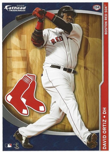 DAVID ORTIZ FATHEAD TRADEABLES BOSTON RED SOX LOGO BIG PAPI STICKER 2009 #134 - Picture 1 of 6