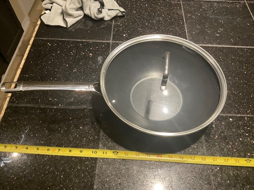 MasterChef Induction Wok, Gas,  Non-Stick Frying Pan With Lid - Picture 3 of 6