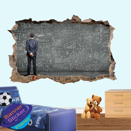 FORMULA EDUCATION CHEMISTRY 3D SMASHED WALL STICKER ROOM DECOR DECAL MURAL YT3 - Picture 2 of 3