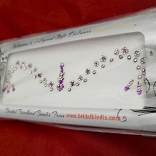 Seductive Purple Bridal Bindi set Forehead Makeup Decoration.