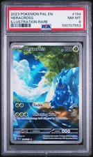 PSA 8 Heracross Illustration Rare #194 2023 Pokemon Pal Paldea Evolved 100707553