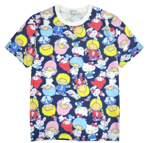 Sanrio Characters Short Sleeve T-shirt Sanrio Total Pattern Unisex M-L 80's  - Bild 1 von 6