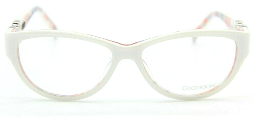 NEW COCO SONG IN BLOOM COL. 4 IVORY/RED COLLAGE EYEGLASSES AUTHENTIC 53-15 ! - Picture 3 of 4