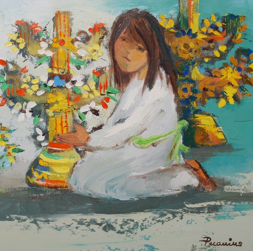 Original Signed Painting by Ana Maria Pecanins - Mexican Art Southwest Vintage - Picture 2 of 6