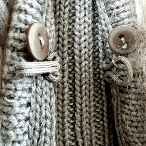 Best Mountain Jacket Vest Removable Tibetan Lamb Fur Paris Size 1 (32") Beige - Picture 10 of 15