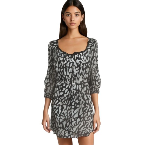 Diane von Furstenberg Animal Print Kleid L Neu ohne Etikett grün schwarz Boho ruhig Luxus - Bild 1 von 7