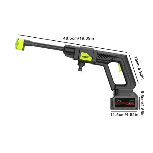Pistola ad acqua idropulitrice auto ad alta pressione wireless 4000 PSI pulitore autolavaggio portatile - Foto 12 di 13