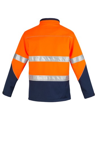 Syzmik Unisex Hi Vis Soft Shell Jacket 3M Tape Waterproof Zips Reflective Piping - Picture 5 of 5