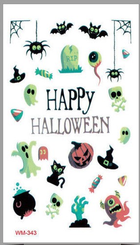 Motto Party Wasser Tattoo Einweg Sticker Halloween Narben Zombie Karneval Tatoos - Bild 2 von 8