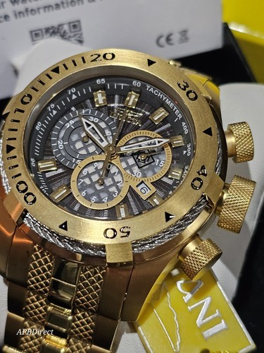 Invicta - BOLT - Gold Plated Case & Bracelet Swiss Z60 Chronograph - mens watch  - Picture 8 of 14