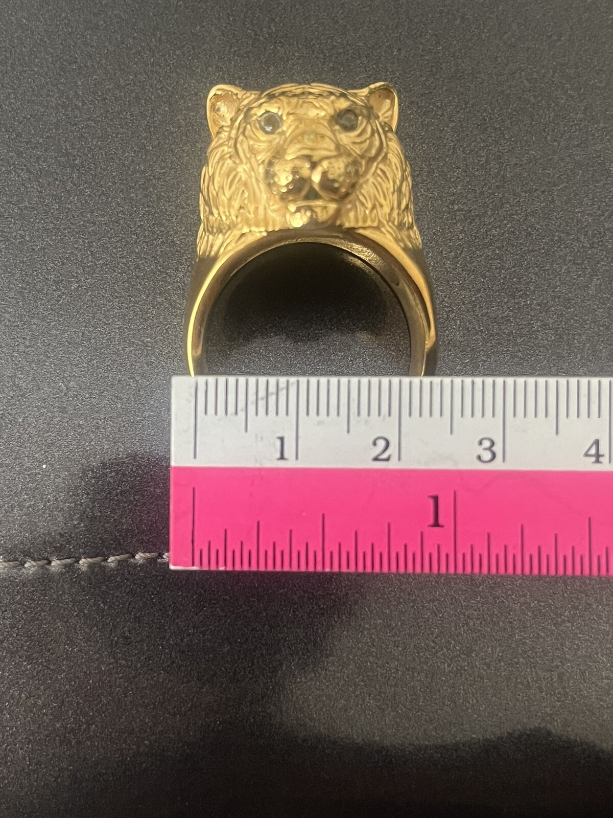 Men’s Stainless Steel Lion Head Ring eBay