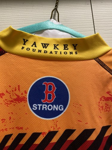 New Balance Cycling Jersey Size Large Yellow Orange 2013 Pan-Mass - Picture 22 of 24