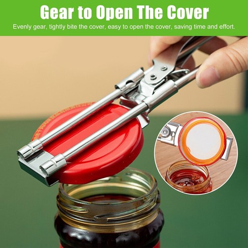 3x Adjustable Multifunctional Stainless Steel Can Opener Jar Lid Gripper Kitchen - Picture 8 of 19