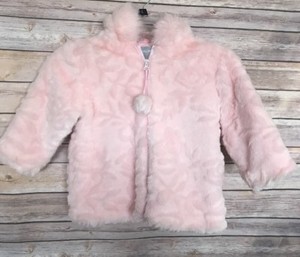 girls pink fur coat