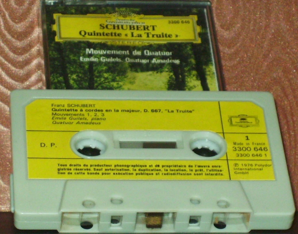 Schubert The Trout CASSETTE ALBUM Emil Gilels Amadeus Quartet DG - Image 2 of 4