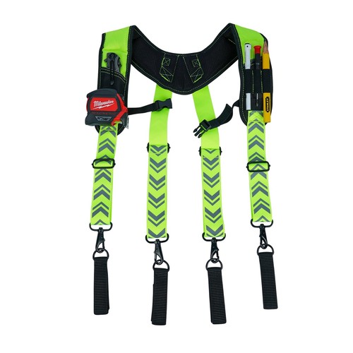 Tool Belt Suspenders Reflective - Heavy Duty Construction Reflective Safety S