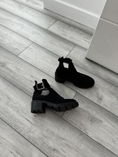 TOP SHOP ‘CUT-OUT’ FEATURE BLACK BOOTS UK Size  39