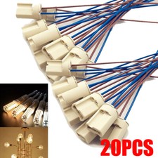 20X Base Ceramic Lamps Holder Socket Cable Halogen LED Bulb Down Lights for G9