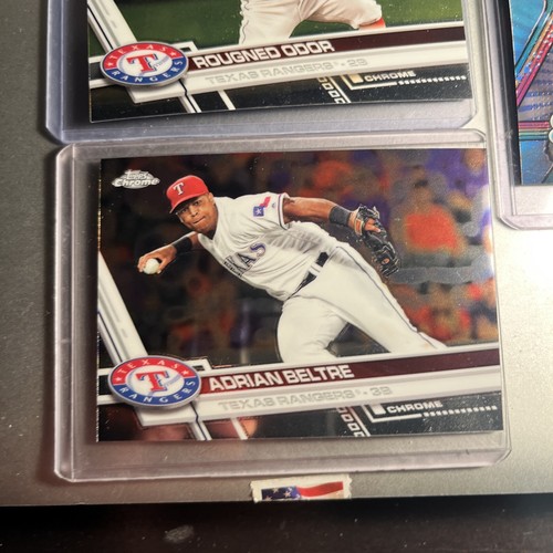 2017 Topps Chrome #130 Adrian Beltre ++++ Nomar Mazara & Rougned Odor - Picture 10 of 16