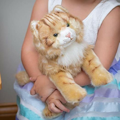 DEMDACO Nat and Jules Large Maine Coon Cat Striped Ginger Kids Stuffed Animal - Picture 4 of 5