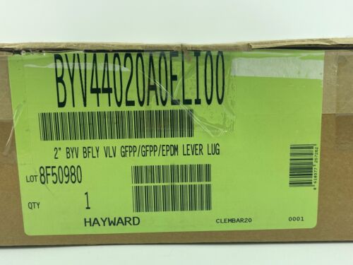 HAYWARD BYV44020A0ELI00 Butterfly Valve,GFPP,EPDM,2in,Lever,Lug - Picture 12 of 12