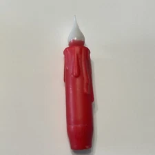 Red Battery LED Taper w/ 6 hr. Timer -4" H