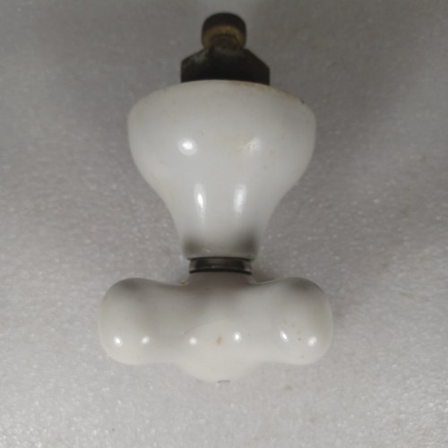 De colección Agua Fría Porcelana Perilla Cruzada Manija Y Escudo Bañera Grifo Baño - Imagen 3 de 10