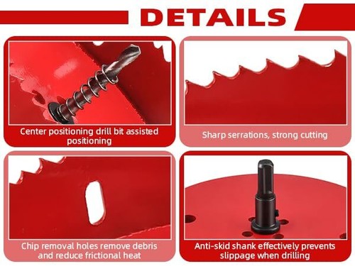 6 1/8" 155mm Hoja de Sierra de Agujero Bi Metal Velocidad Ranura Taladro Cortador Herramienta para Carpintería - Imagen 6 de 13