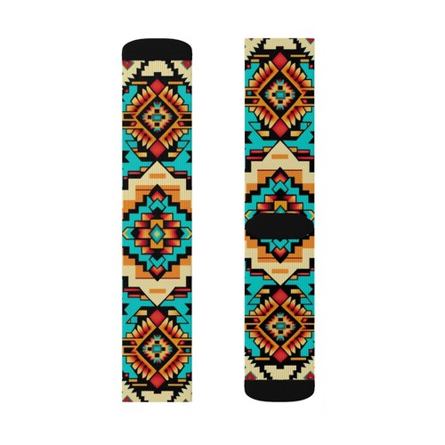 All Over Print Adult Socks Southwestern Navajo Pattern Aztec Native American - Picture 9 of 9