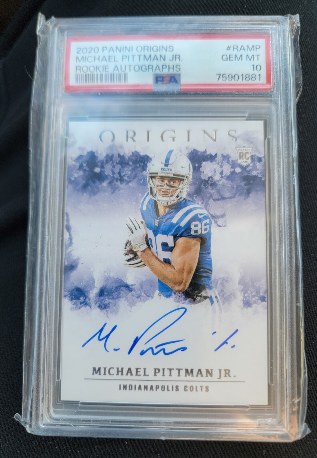 MICHAEL PITTMAN JR. PSA 10 2020 PANINI ORIGINS ROOKIE AUTOGRAPH RC AUTO GEM MINT