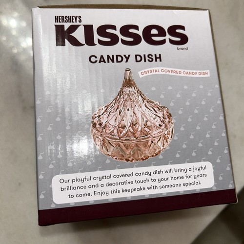 Hershey's Kiss Pink Crystal Covered Candy Dish Godinger Shannon NIB - Bild 2 von 4