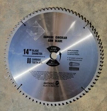 Wood Cutting Saw Blade Carbide tip-14" 0.118  Unbranded brand  Read Description